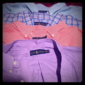 Lot of 4 Ralph Lauren Long-sleeved Button Ups